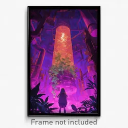 Art Poster - A Secret Laboratory Hidden Deep Underground, Filled With Glowing