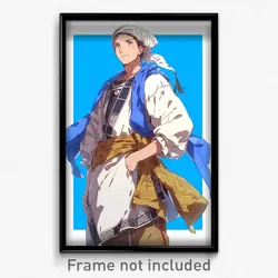 Anime Art Poster - Man Feeling Alarmed, Enchanting Expressive Clothes (Print)