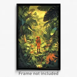 Movie Art Poster - Drab Rainforest (Psychedelic Trippy Retro Cartoon Film Print)