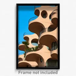 Art Poster - Great Spanish Architecture (Psychedelic Trippy Weird Cartoon Print)