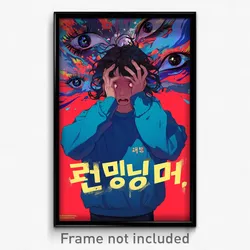 Korean Movie Poster - Boy Feeling Worried, Rundown Blue Sweater (Art Print)