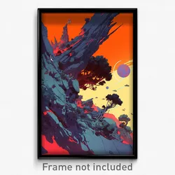 Movie Art Poster - Shifty Bluff (Psychedelic Trippy Retro Cartoon Film Print)