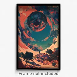 Movie Art Poster - Dense Prairie (Psychedelic Trippy Retro Cartoon Film Print)
