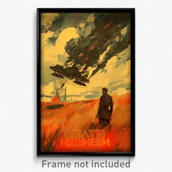 Russian Movie Poster - Neat Grassland (Russia Psychedelic Art Retro Film Print)