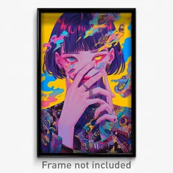 Art Poster - Complicated Kame (Psychedelic Trippy Weird 11x17 Cartoon Print)
