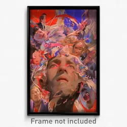 Art Poster - Oval Discotheque (Psychedelic Trippy Weird 11x17 Cartoon Print)