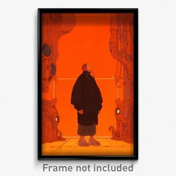 Movie Art Poster - Man Feeling Claustrophobic, Baggy Black Sweater (Film Print)