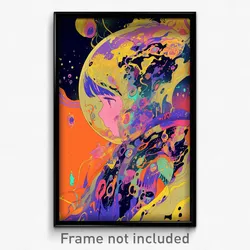 Art Poster - Candid Observatory (Psychedelic Trippy Weird 11x17 Cartoon Print)