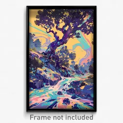 Art Poster - Damp Copse (Psychedelic Trippy Weird 11x17 Print)