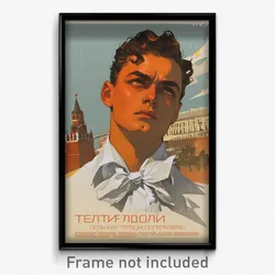 Russian Movie Poster - Man Feeling Self Critical, Enchanted White Bowtie (Print)