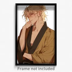Anime Art Poster - Boy Feeling Infatuation, Ancient Impossible Clothes (Print)