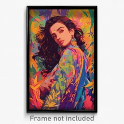 Bollywood Movie Poster - Girl Feeling Puzzled, Athletic Back Print (Art Print)