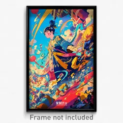 Korean Movie Poster - Narrow Shoebox (Korea Psychedelic Art Retro Film Print)