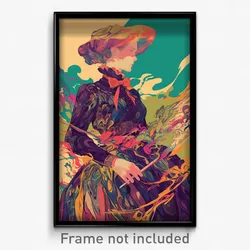 Art Poster - Woman Feeling Sullenness Wearing Acceptable Bow (Art Print)