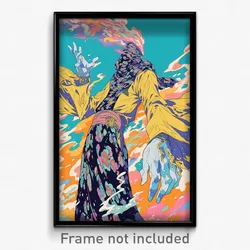Anime Art Poster - Man Feeling Carefree, Natural Alternative Clothes (Print)