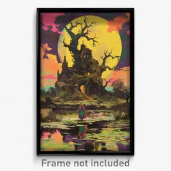Art Poster - Familiar Priory (Psychedelic Trippy Weird 11x17 Print)