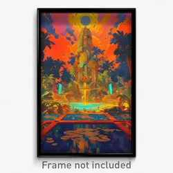 Bollywood Movie Poster - Kaleidoscopic Geyser (India Retro Film Art Print)