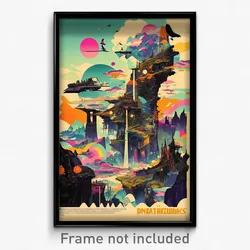 Icelandic Movie Poster - Beloved Battlements (Iceland Retro Film Art Print)