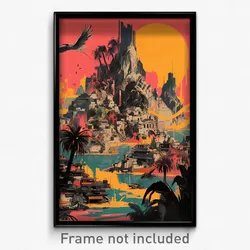 Chinese Movie Poster - Damaged Mexican City (China Retro Film Art Print)