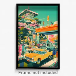 Thai Movie Poster - Harmonious Car Dealership (Thailand Retro Film Art Print)
