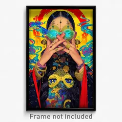 Bollywood Movie Poster - Frosty Wheels (India Psychedelic Art Retro Film Print)