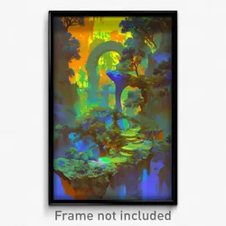 Art Poster - Ancient Forest (Psychedelic Trippy Weird 11x17 Cartoon Print)