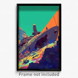 Movie Art Poster - Outlandish Shipwreck (Psychedelic Retro Weird Film Print)