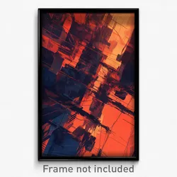 Vietnamese Movie Poster - Digital Wire Frame American Architecture (Film Print)