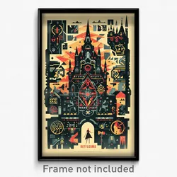 Icelandic Movie Poster - Thin Prague (Iceland Psychedelic Art Retro Film Print)