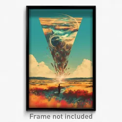 Icelandic Movie Poster - Artistic Flood Plain (Iceland Retro Film Art Print)