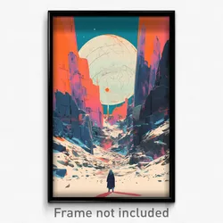Movie Art Poster - Frosty Mine (Psychedelic Trippy Retro Cartoon Film Print)