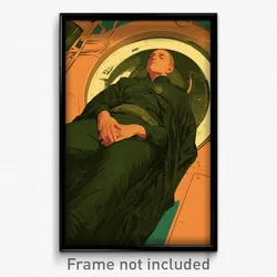Movie Art Poster - Man Feeling Relaxed, Warped Black Cloak (Retro Film Print)