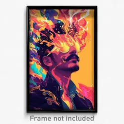 Bollywood Movie Poster - Shiny Crown (India Psychedelic Art Retro Film Print)