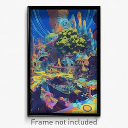 Art Poster - Massive Scriptorium (Psychedelic Trippy Weird 11x17 Print)