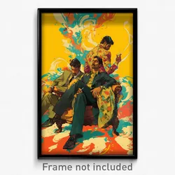 Bollywood Movie Poster - Slim Kame (India Psychedelic Art Retro Film Print)