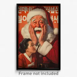 Korean Movie Poster - Woman Feeling Impatient, Large Santa (Korea Art Print)