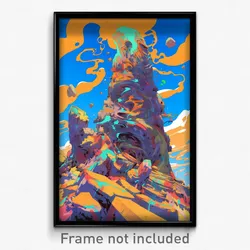 Art Poster - Advanced Earthworks (Psychedelic Trippy Weird 11x17 Print)
