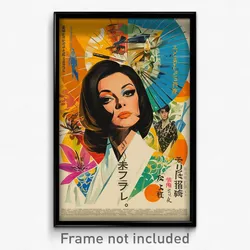 Japanese Movie Poster - Woman Feeling Discombobulated, Bubbly White Suit (Print)