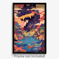 Thai Movie Poster - Unknown Jetty (Thailand Psychedelic Art Retro Film Print)