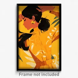 Bollywood Movie Poster - Girl Feeling Self Understanding, Silly Pleated Dress