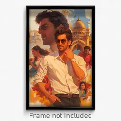 Bollywood Movie Poster - Man Feeling Persevering, Magnificent Scrunchie (Print)