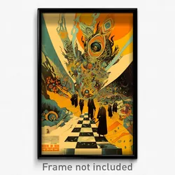 Hebrew Movie Poster - Measly Crossroad (Israel Psychedelic Art Retro Film Print)