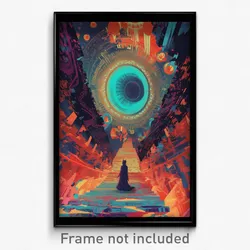 Russian Movie Poster - Wire Frame Glitchy Tunnel (Russia Retro Film Art Print)