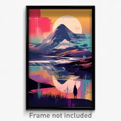 Icelandic Movie Poster - Glitch Art Post (Iceland Retro Film Art Print)