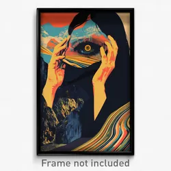 Greek Movie Poster - Glitch Art Quarry (Greece Psychedelic Art Retro Film Print)