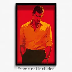 Bollywood Movie Poster - Man Feeling Contempt, Silky Two Tone Shirt (Art Print)
