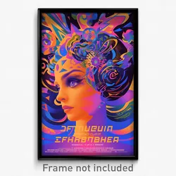 Greek Movie Poster - Glossy Sanctuary (Greece Psychedelic Art Retro Film Print)