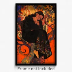 Bollywood Movie Poster - Woman Feeling Unhappy, Unique Black Dress (Art Print)