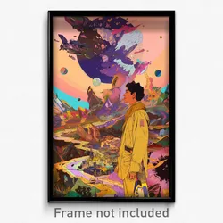 Bollywood Movie Poster - Pink Arena (India Psychedelic Art Retro Film Print)