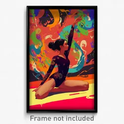 Bollywood Movie Poster - Girl Feeling Caring, Royal Brown Leotard (Art Print)